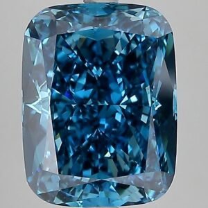 6.01 ct Cushion BLUE VS1 IGI Certified Lab Grown Diamond