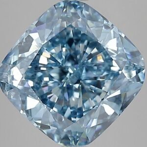 6.03 ct Cushion BLUE SI2 IGI Certified Lab Grown Diamond