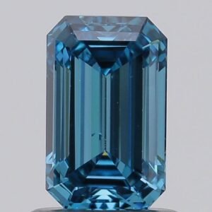 1.01 ct Emerald BLUE SI1 IGI Certified Lab Grown Diamond