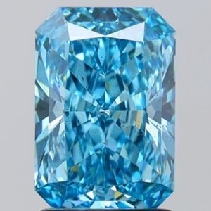 2.03 ct Radiant BLUE SI2 IGI Certified Lab Grown Diamond