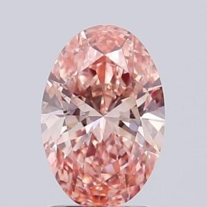 1.58 ct Oval PINK SI1 IGI Certified Lab Grown Diamond