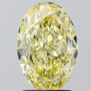 3.03 ct Oval YELLOW VVS2 IGI Certified Lab Grown Diamond
