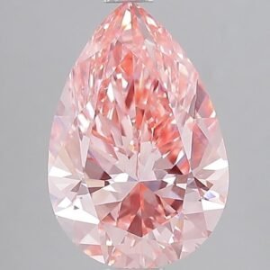 2.99 ct Pear PINK VVS2 IGI Certified Lab Grown Diamond