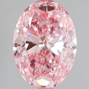3.41 ct Oval PINK VS1 IGI Certified Lab Grown Diamond