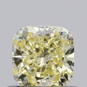 0.53 ct Cushion YELLOW VS1 IGI Certified Lab Grown Diamond