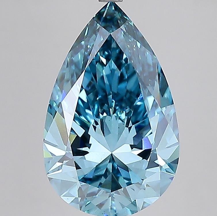 8.05 ct Pear BLUE VS2 IGI Certified Lab Grown Diamond