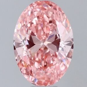 0.49 ct Oval PINK VVS2 IGI Certified Lab Grown Diamond