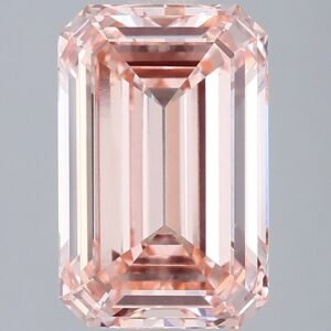2.97 ct Emerald PINK VS1 IGI Certified Lab Grown Diamond