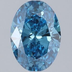 1.01 ct Oval BLUE SI1 IGI Certified Lab Grown Diamond