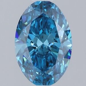 1.04 ct Oval BLUE VS2 IGI Certified Lab Grown Diamond