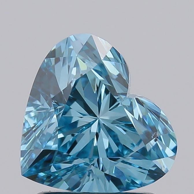 1.50 ct Heart BLUE VS2 IGI Certified Lab Grown Diamond