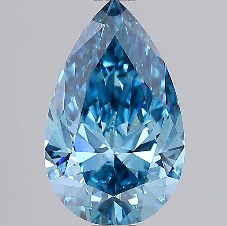 1.50 ct Pear BLUE VS2 IGI Certified Lab Grown Diamond