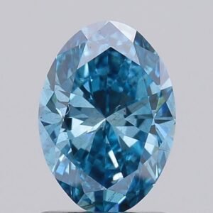 1.01 ct Oval BLUE SI1 IGI Certified Lab Grown Diamond